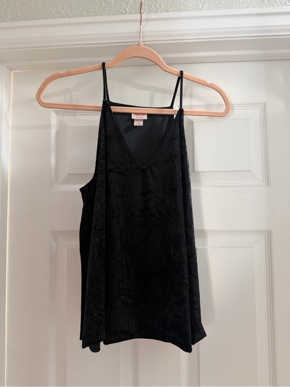 Xhilaration Black Velvet V-Neck Cami